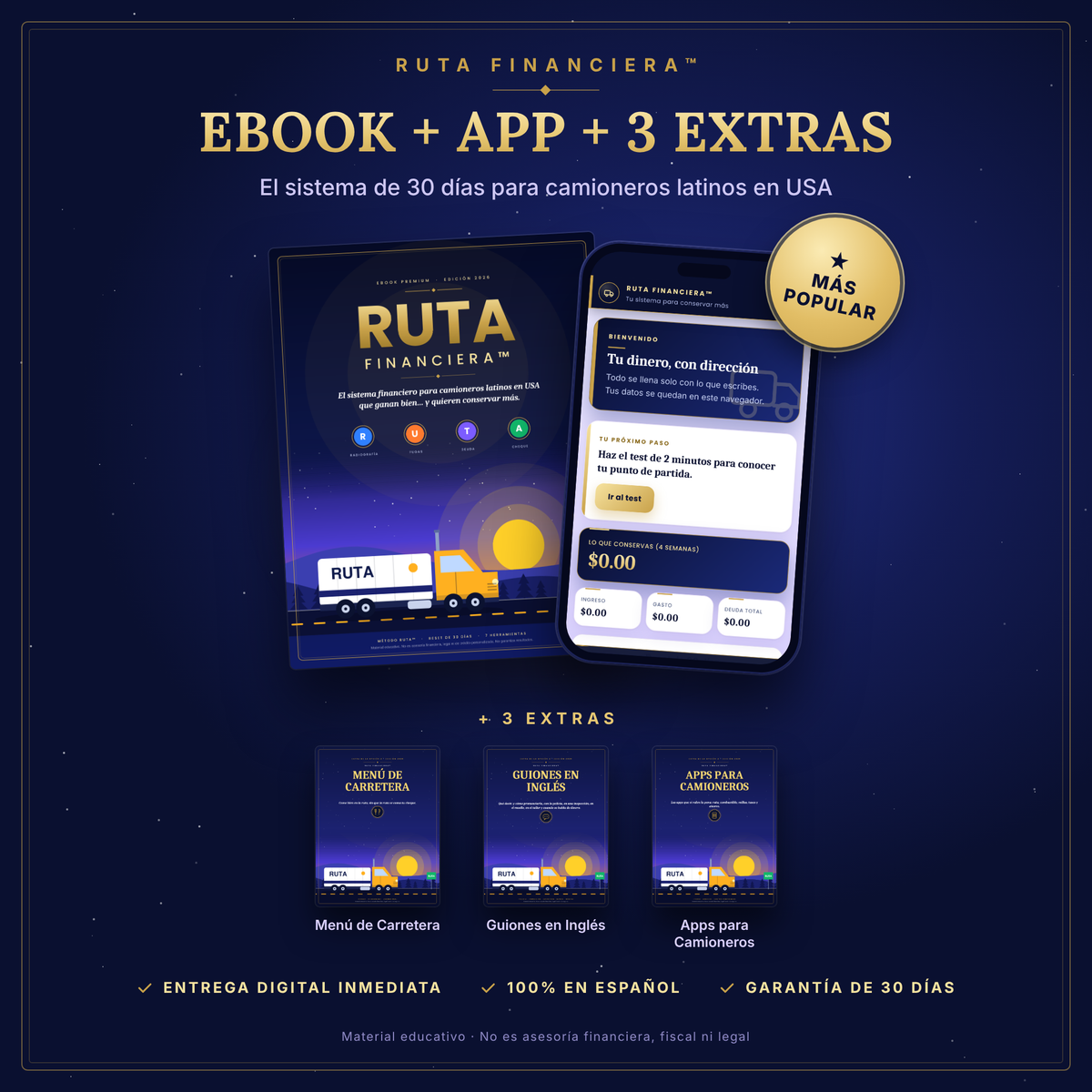 Ruta Financiera™: El Sistema de 30 Días para Camioneros Latinos en USA